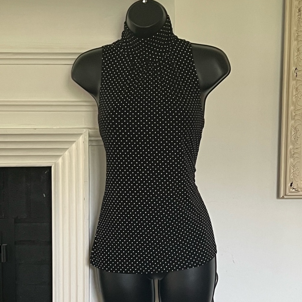 NWOT Stephen and Casey by INBS Inc. polkadot sleeveless turtleneck